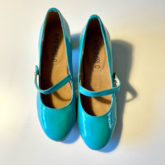 Mari Mari Turquoise Patent Mary Jane Heels | 2” Heel Vintage-Inspired EU 39 - Picture 2 of 11
